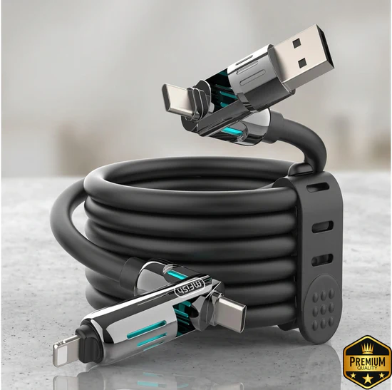 4-in-1 USB Fast Charging Cable - 240W [FREE SHIPPING ALL OVER UAE]